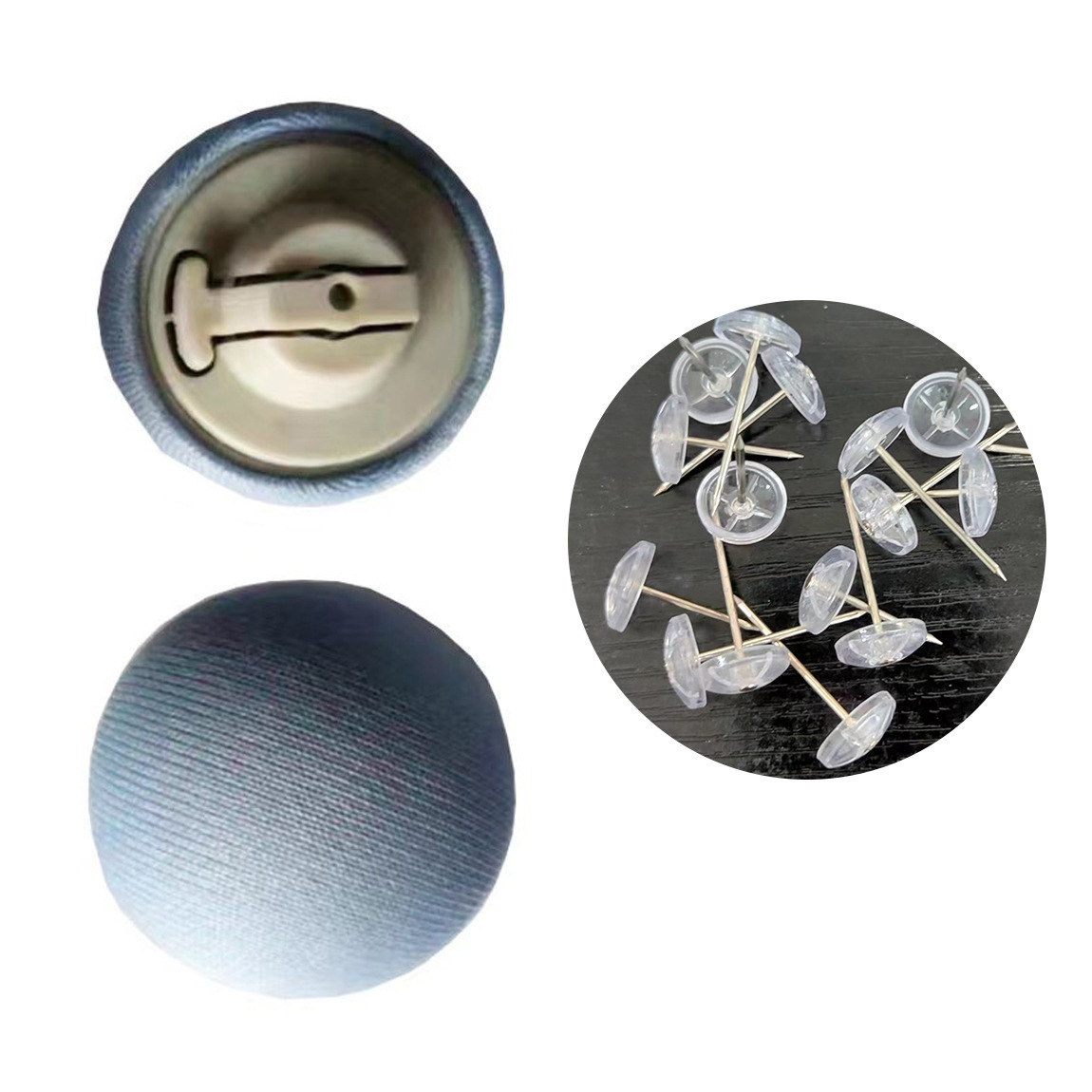 1 Голова голубого мха Габи (с пластиковыми гвоздями)