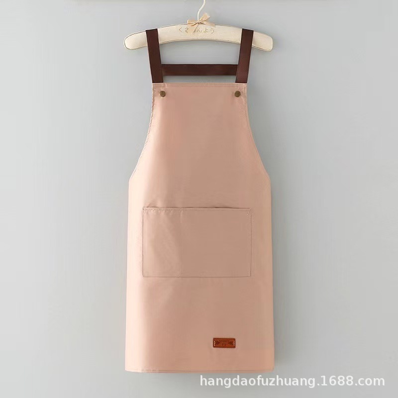 耐油エプロンキッチン防水ホームケータリング作業服女性インターネット有名人耐油調理カバーオール 2024 新しいスタイル|undefined