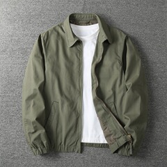 秋冬のアメリカの復古は古い青年の襟の二重のジャケットの男性の戸外の工装の水洗いの新型の上着をします。