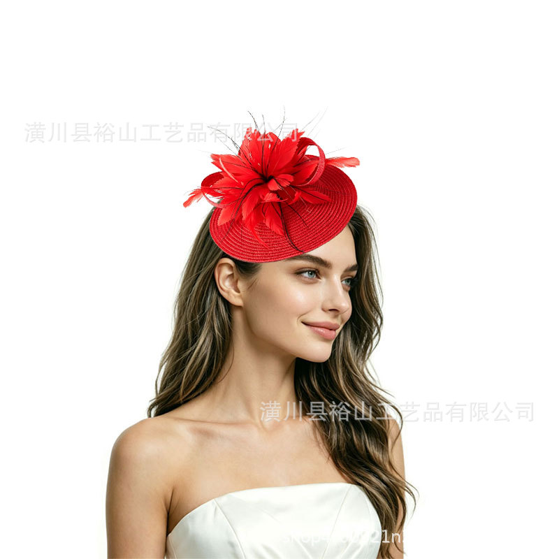 European and American cross-border bridal headpieces, banquet, horse racing festival, prom, top hats, horse racing festival, elegant and fashionable party bridal accessories