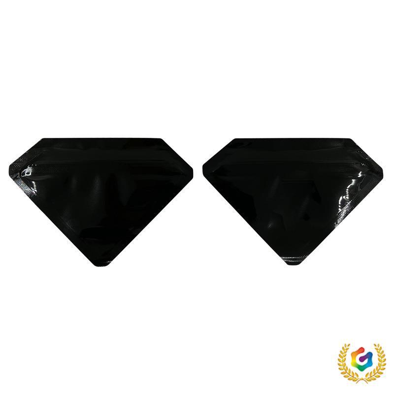 ✅1-2g 异形拉链袋双面黑色异形袋子自封袋跨境包装袋 100个