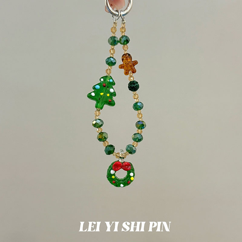 [蜜桃乌龙]新款甜美串珠设计感小众精美手机链高端串珠流苏手机链|undefined