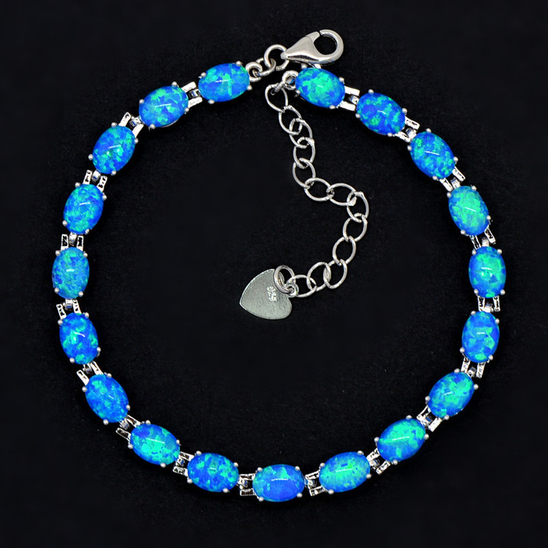 Opal New Style Oval-Shaped Fashion Gemstone Jewelry Wholesale Opal Bracelet
