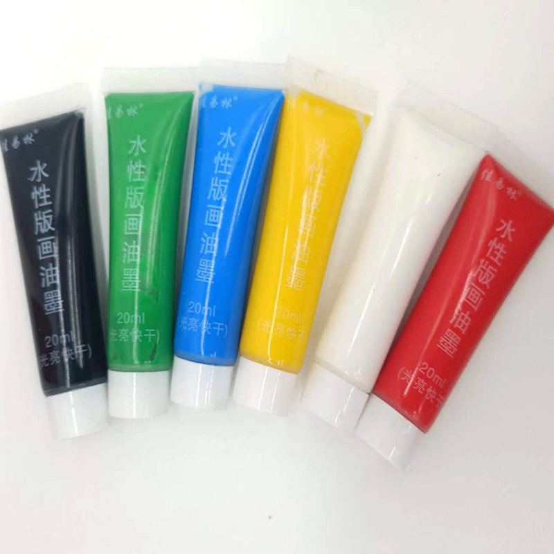 Engraving Ink Water-based 100ML Tube Art Materials Embossed Color Printing Ink Black Engraving Paint Wholesale