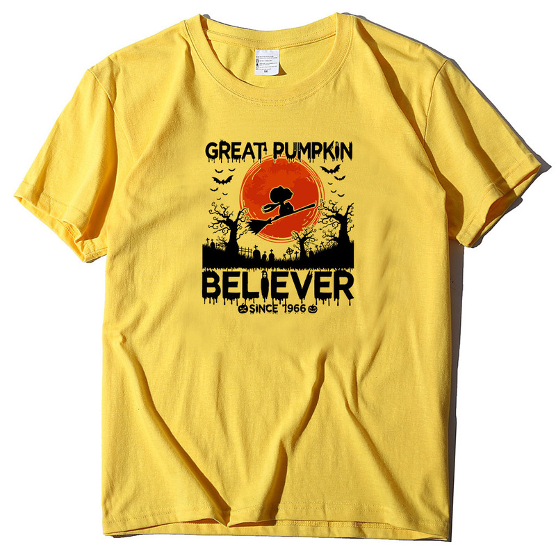 Halloween T-Shirt Horror Ghost Print Women's Clothing Foreign Trade 2025 Short Sleeve Women