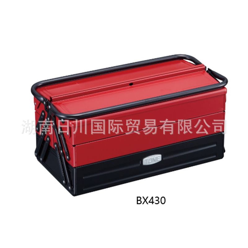 日本TONE前田 BX430 手提V型3段式工具箱 拓耐机修套筒扳手套装