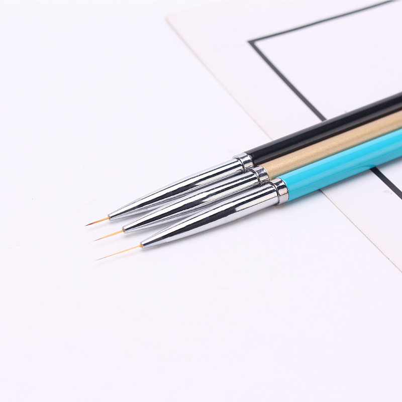 Cruz-Frontera de uñas Arte 3 unidades traje dibujo pluma talla pluma cepillo clavo herramienta traje