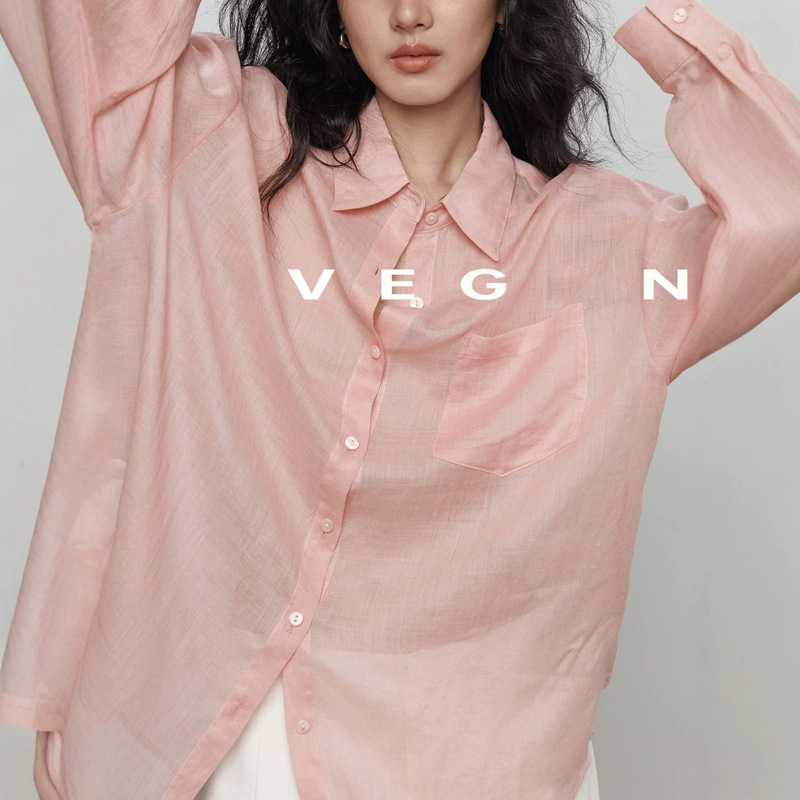 With Haveg/Summer 100% Ramie Long-Sleeve Shirt for Women, Lazy Old Money Style Vacation Sun Protection Top With Haveg/Summer 100% Ramie Long-Sleeve Shirt for Women, Lazy Old Money Style Vacation Sun Protection Top