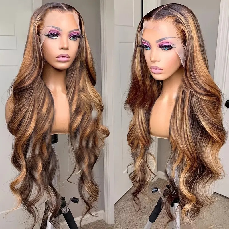Extensions à clips synthétiques perruque synthétique ondulée_voghion.com