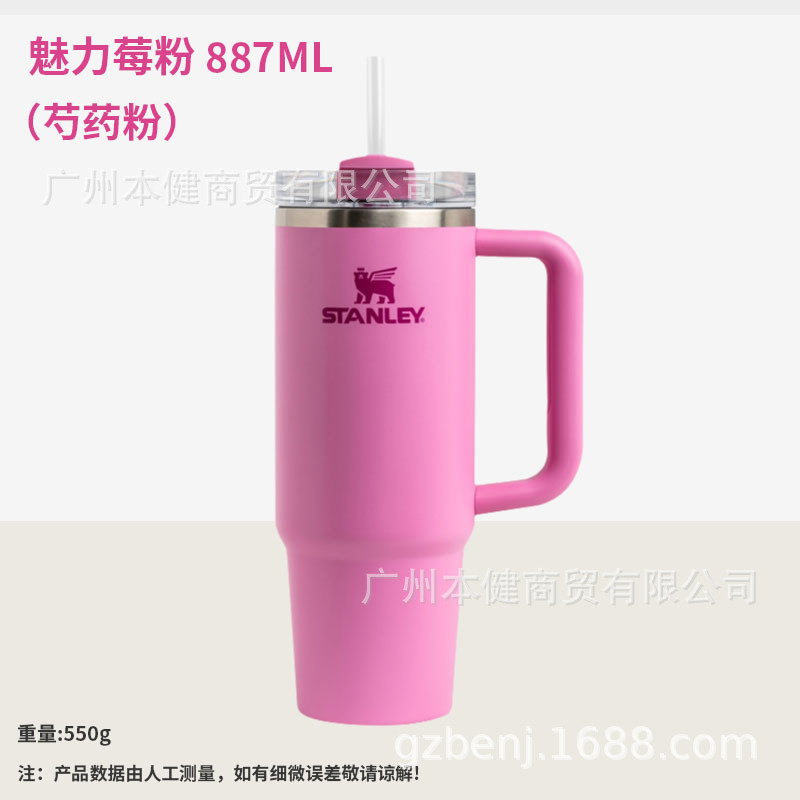 Taza de pajita STANLEY Taza de agua gigante de acero inoxidable de gran capacidad y alto valor para hombres y mujeres
