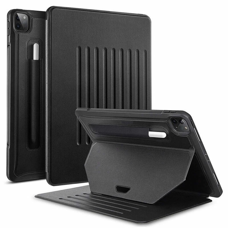 Suitable for iPad Pro 12.9inch Tablet Protective Case with Pen Slot, Pro11 Leather Case, Multi-Functional Stand Protective Case