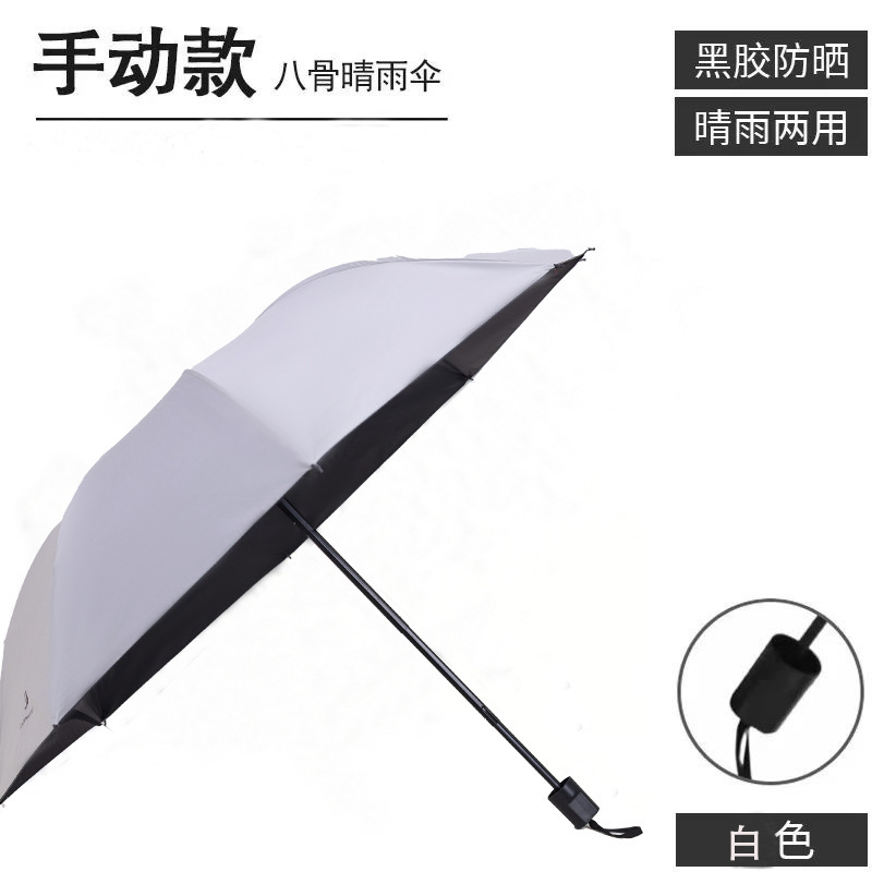 雨伞太阳伞防晒黑胶防紫外线遮阳伞男女晴雨两用自动折叠雨伞大号|undefined