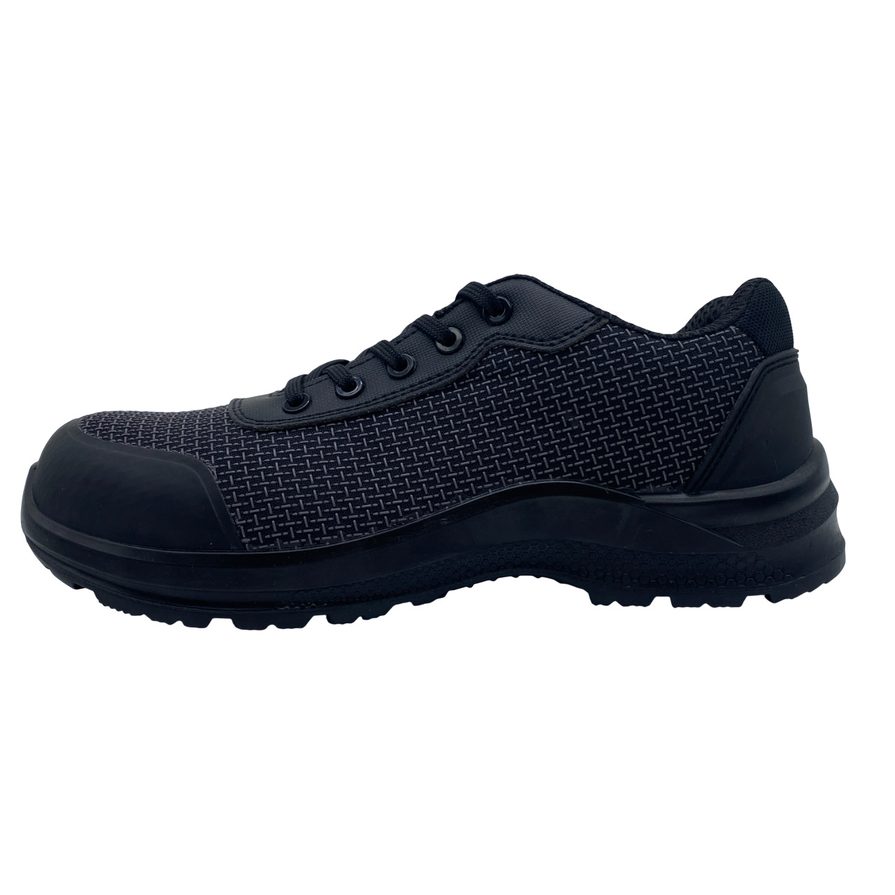 男士低帮跨境劳保鞋简单透气防砸防刺穿条纹网布舒适休闲运动注射