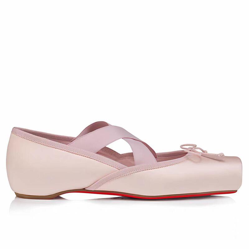 European and American Foreign Trade Large Size 35-45 Square-Toe Flat Ballet Shoes with Bow Tie Straps, White Mary Jane Women's Shoes