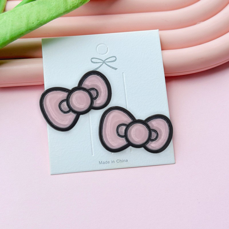 Accesorios para Decoración de Fundas de Teléfono Móvil, Pegamento en Crema, Parches Decorativos, Borde Dulce, Acrílico Transparente Tipo Gelatina, Lazos