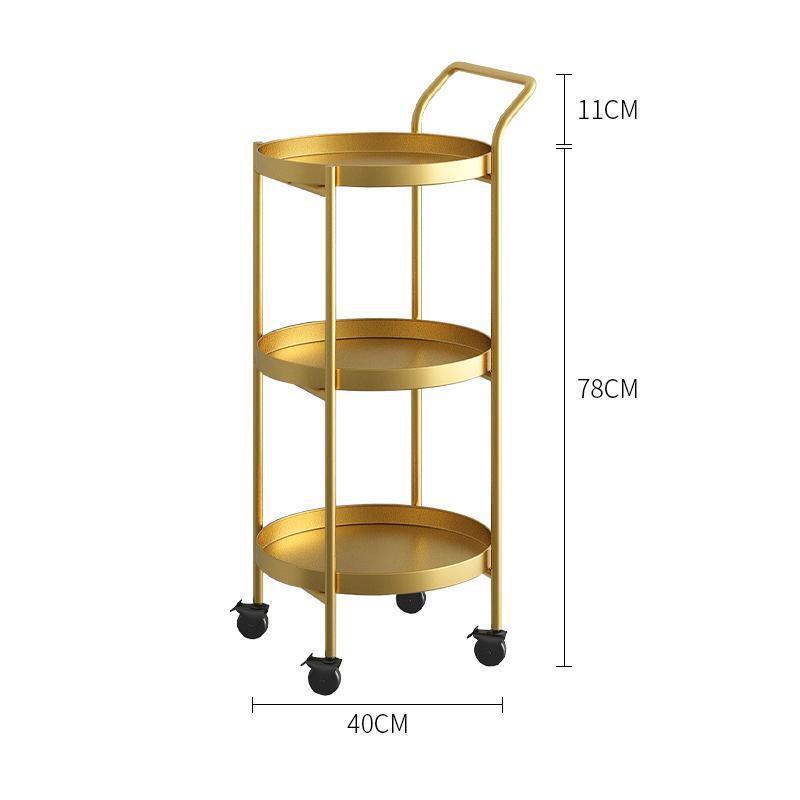 Movable Small Coffee Table, Trolley, Living Room Sofa Side Table, Mini Small Table Storage Rack with Wheels, Nordic Small Dining Cart