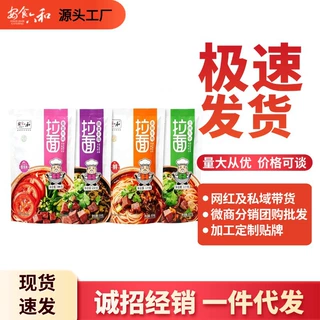 【源头工厂】安食六和袋装兰州拉面清真牛肉面水煮型带熟牛肉批发