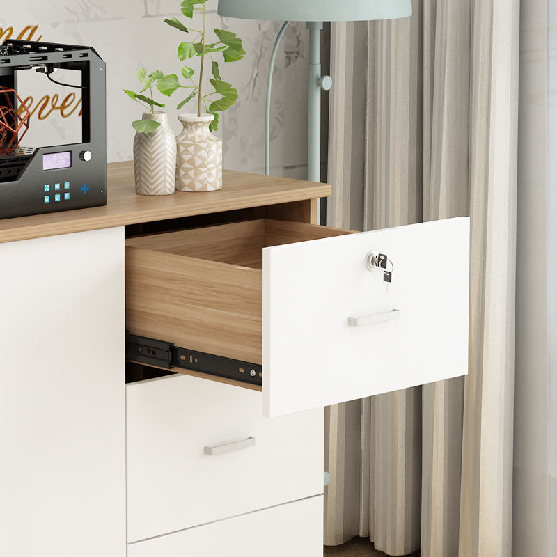 Gabinete de archivos de oficina armario de madera bajo con bloqueo armario de almacenamiento armario de datos armario de cajón armario de barra larga armario de partición