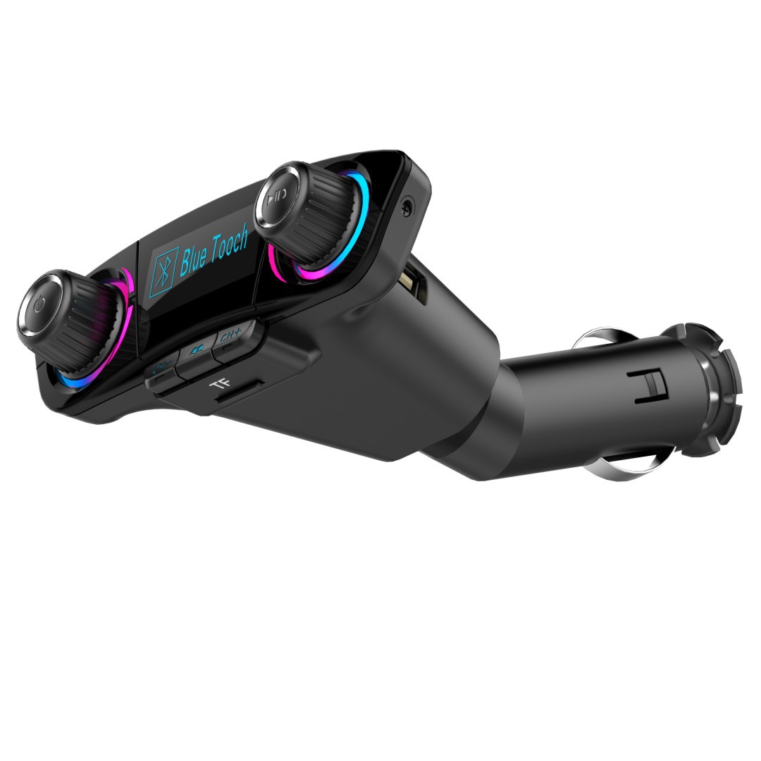 Bt06 New Model Dot Matrix Screen Car Mp3 Bluetooth Hands-Free Fm Transmitter 2.1A Fast Charging