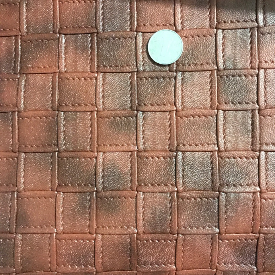 时尚鞋材钱包亮面仿古小编织皮革木纹皮革 木纹仿真皮皮革0.8mm