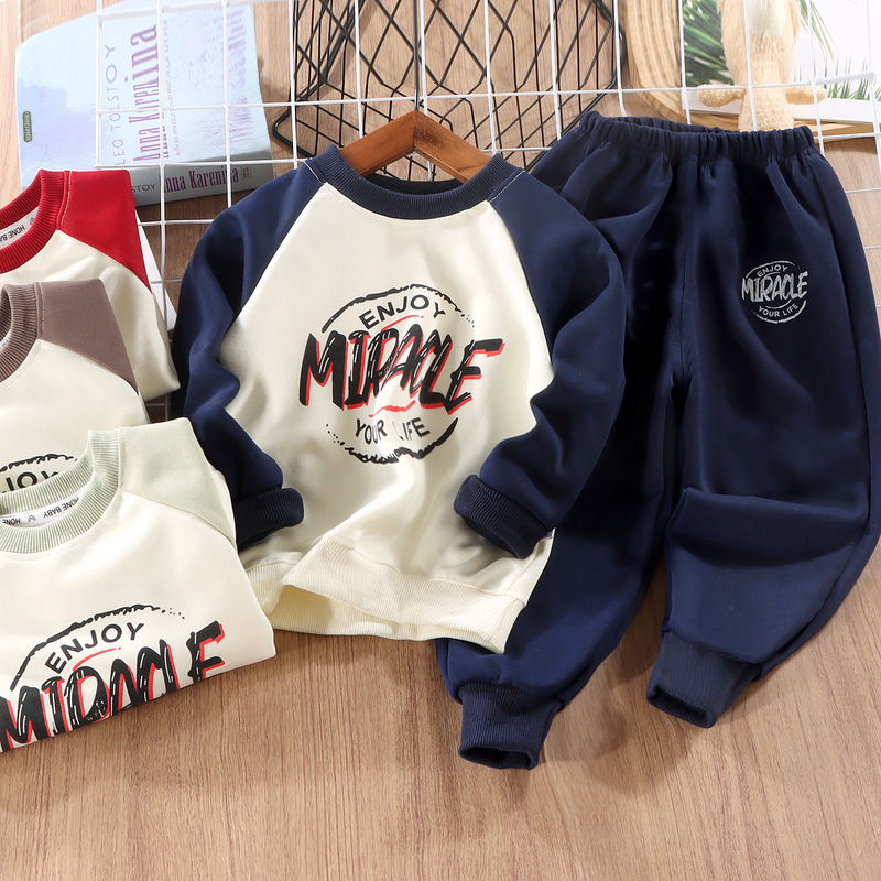 Children's Spring and Autumn Outfits, Boys' Stylish Autumn and Winter Clothing, Boys' Autumn Sweatshirt Two-Piece Set, Toddler Baby Clothes Wholesale Children's Spring and Autumn Outfits, Boys' Stylish Autumn and Winter Clothing, Boys' Autumn Sweatshirt Two-Piece Set, Toddler Baby Clothes Wholesale