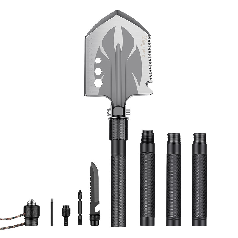 Shenhuo pala de ingeniero multifuncional al aire libre camping supervivencia coche de supervivencia de acero con alto contenido de carbono pala de ingeniero multifuncional plegable