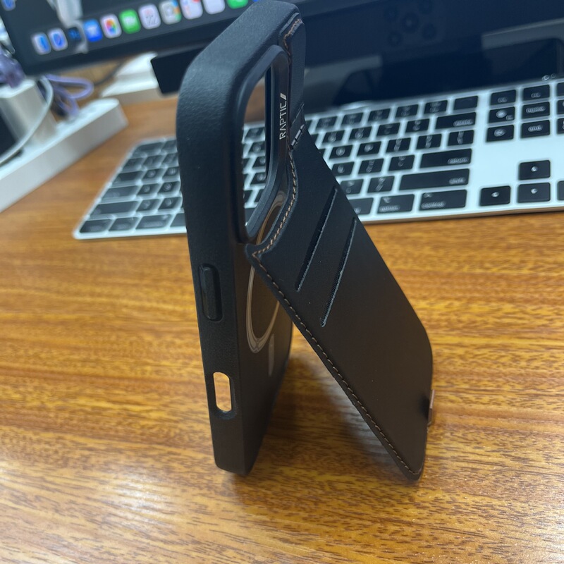 Suitable for Iphone16 Series Magnetic Card Holder Holder Mobile Phone Case Pu All-Inclusive Anti-Fall Protective Cover 16Promax