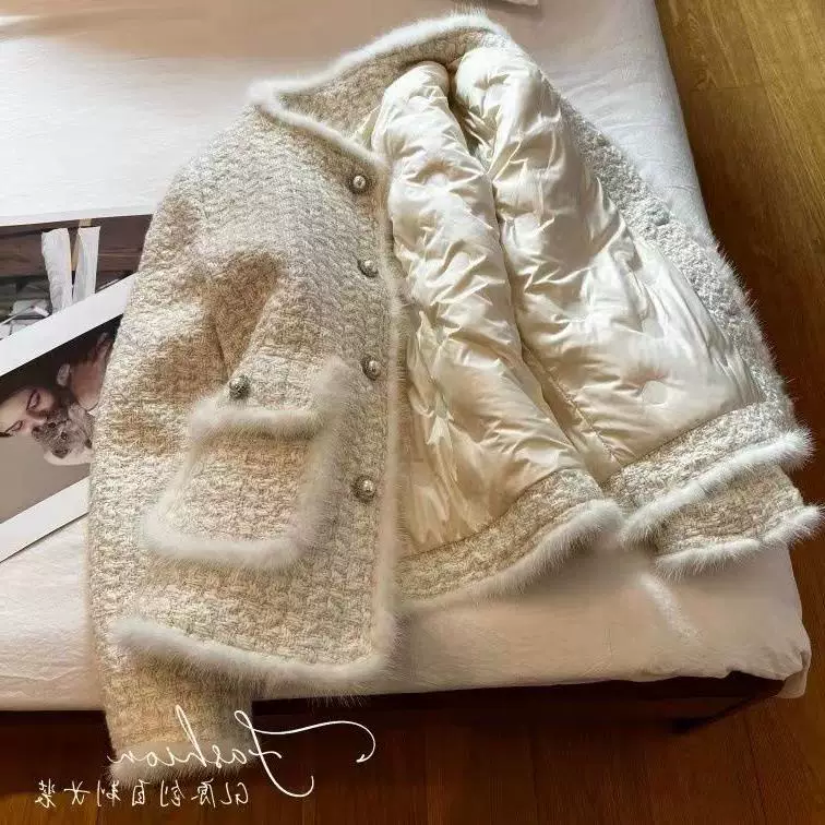 Утеплённая женская куртка, стиль «Chanel», облегающая посадка, хлопковая подкладка, увеличенная толщина (S–XL)