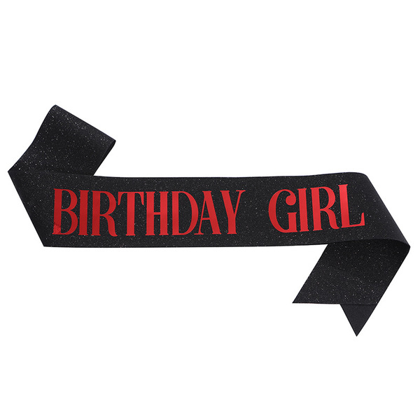 Cross-border birthday party glitter shoulder strap etiquette belt…
