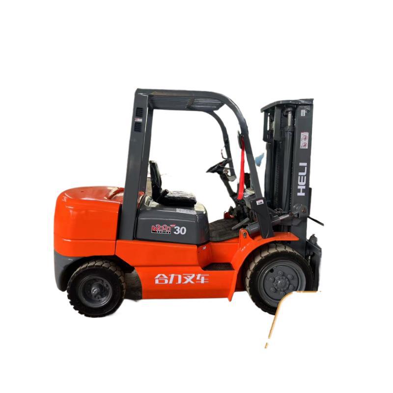 Cooperación de comercio exterior 3 toneladas 3.5 toneladas de segunda mano carretilla elevadora con cilindro medio puede contener la operación del sótano