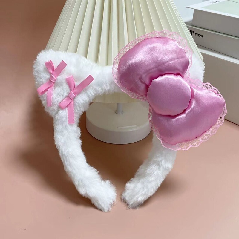 ネット赤超萌小衆kitty猫耳カチューシャ豹紋顔バンドかわいい蝶ネクタイ髪飾り洞窟|undefined