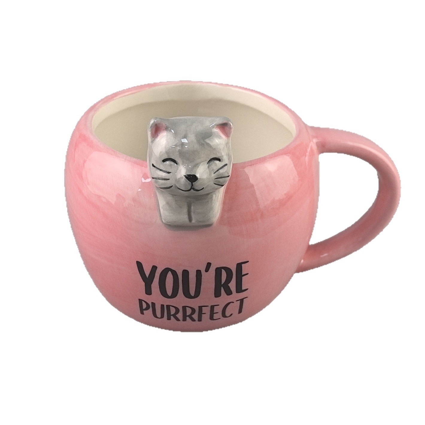 Taza de cerámica cuidadosamente seleccionada con dibujos de gato negro, jefe de policía, película de anime, taza de gato, taza creativa nostálgica para niños, taza de café