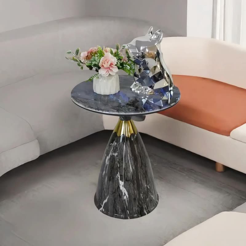 Creative Sofa Mahjong Exquisite Hotel Room Coffee Table Small Table Round Balcony Small Pandora Slate