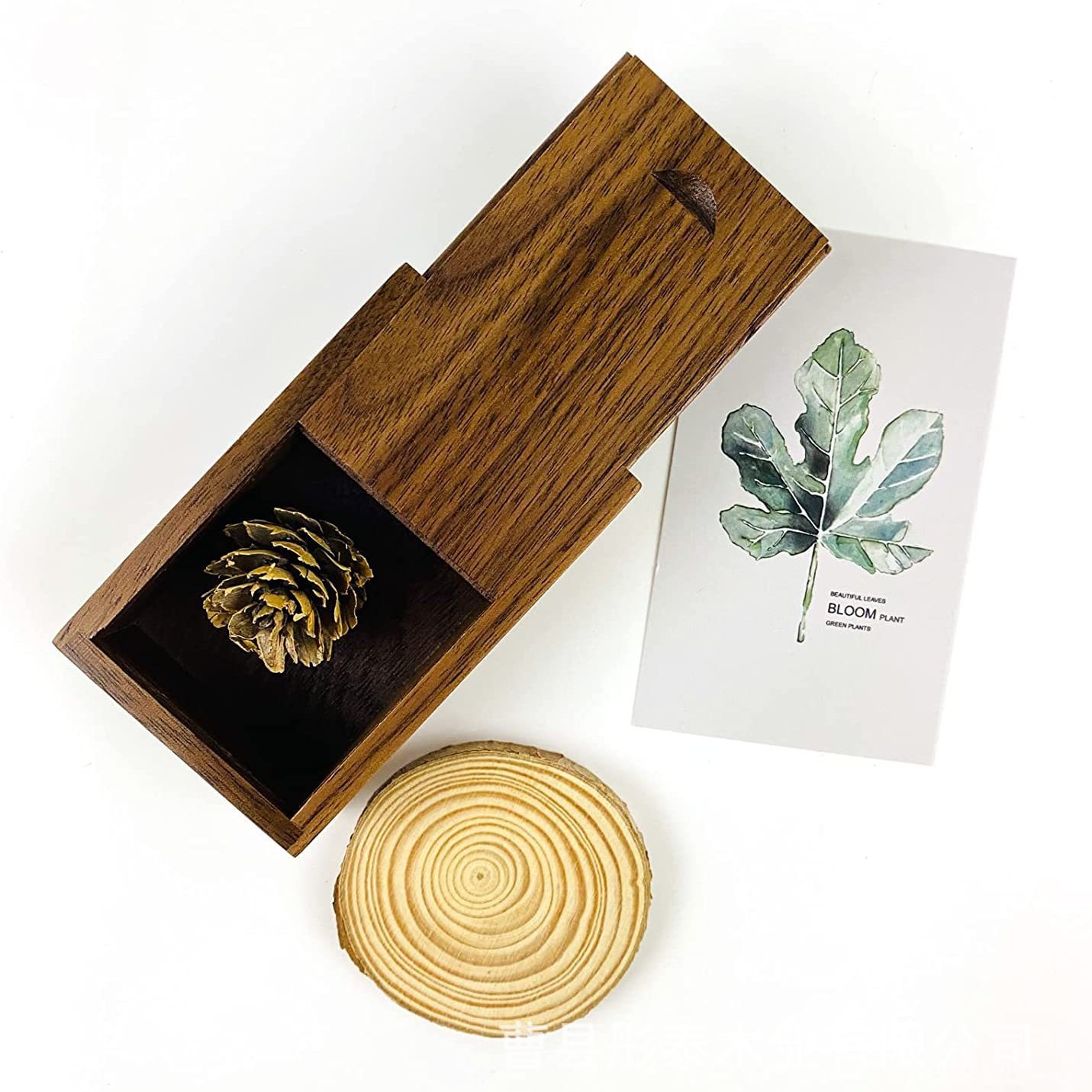 Custom walnut Maple U disk jewelry Wood Gift Box Amazon high-grade small wooden Box custom usb