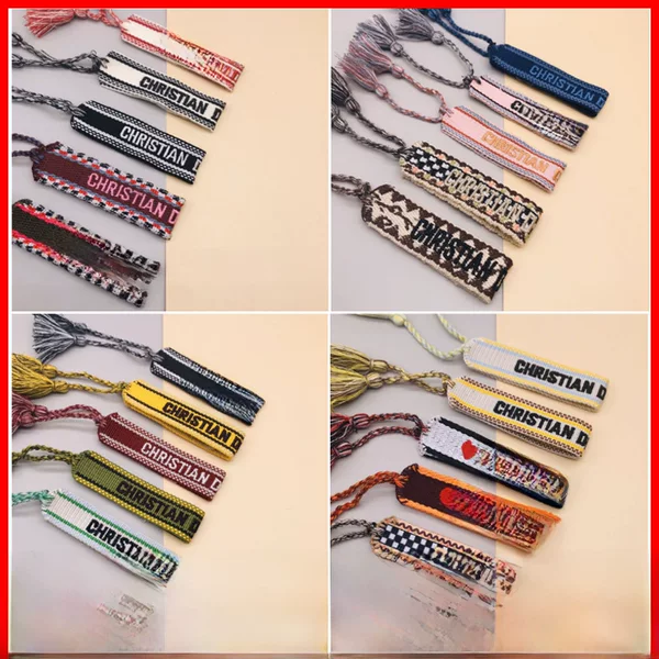 English D Bohemian Ethnic Style Bracelet Letter Braided Bracelet Internet Celebrity Street Style Same Style Hand-Embroidered Chain