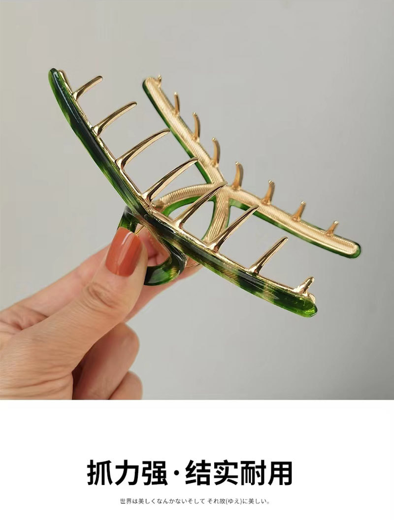 Alloy Material Geometric Pattern Summer New Acetate Gradient Color Metal Large Hair Clip