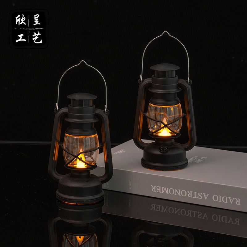 レトロな灯油ランプ電子キャンドルナイトライトクリスマス雰囲気 LED キャンドル装飾品デスクトップ装飾|undefined