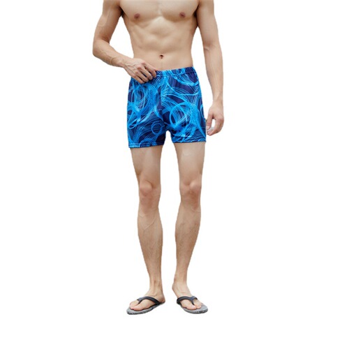 Colorful large pants beach trunks adult swimming trunks men's digital printed swimming trunks large size fat men's flat angle to prevent embarrassment