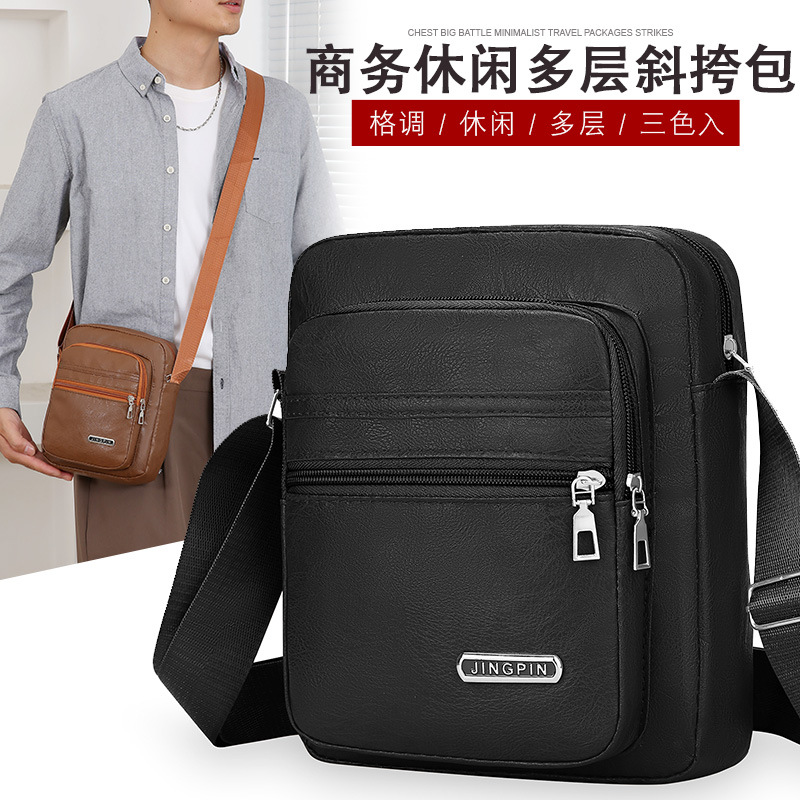 Bolso de hombre transfronterizo PU nuevo estilo coreano bolso de hombro de negocios ocio de gran capacidad mochila de hombre mochila de hombro no