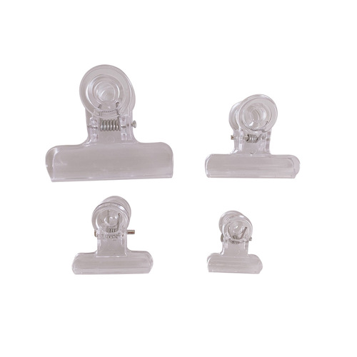 ins style transparent clip student test paper clip creative plastic snack sealing clip binding ticket clip file long tail clip