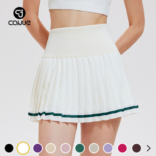 Cross-Border New Tennis Skirt Women's High-Waist Slim Hot Girl Half-Length Pleated Skirt Badminton Running Fitness Sports Skirt