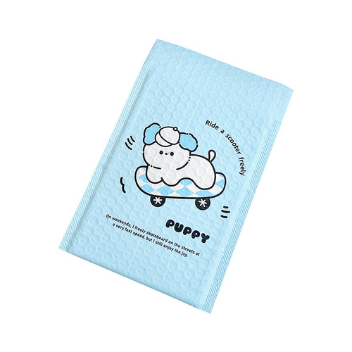 Cute puppy bubble bag cartoon packaging express bag color bubble bag shockproof film bubble envelope bag protective bag
