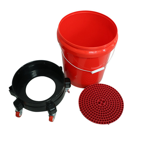 Pulley type car wash bucket multi-purpose sand filter large capacity bucket car beauty shop car two buckets