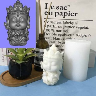 Green Sandstone Bodhisattva Grinding Tool Tang Seng Resin Silicone Grinding Tool Agate Monk Face Sculpture Ornaments Crafts Silicone