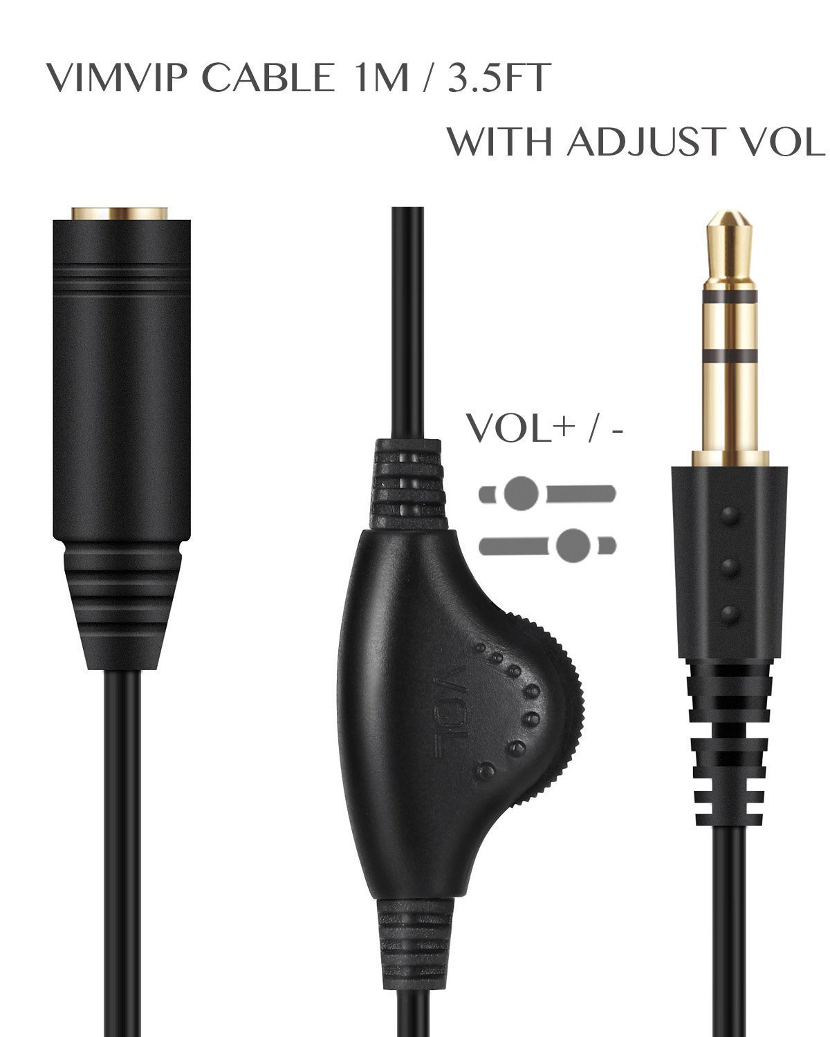 3.5mm audio cable Public to control the audio extension of the audio extension line, control the adjustment of the pulley -type adjustment audio cable 2