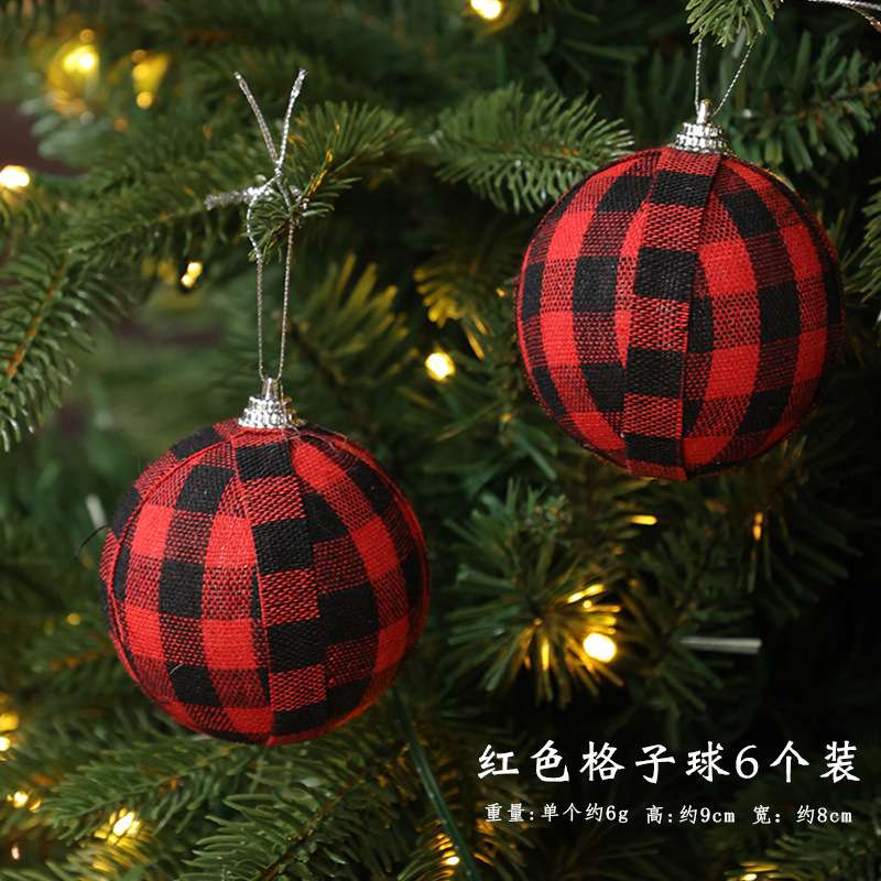 Punto transfronterizo juego de bolas de Navidad galvanoplastia de plástico caja de regalo de bolas pintadas a mano colgante de árbol de Navidad bola colgante de ambiente navideño