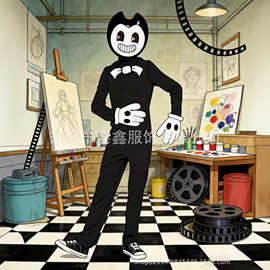 跨境新品万圣节班迪与墨水机器 儿童班迪经典服装