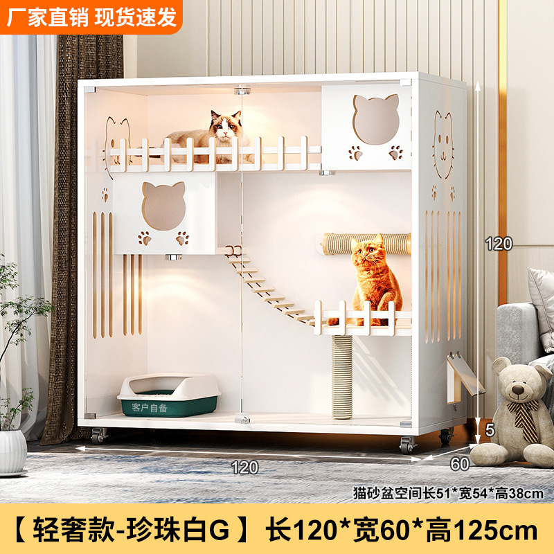 Casa villa para gatos Four Seasons Jaula para gatos universal Marco de escalada para gatos de madera de gran tamaño Nido para gatos Jaula para mascotas integrada Casa para mascotas