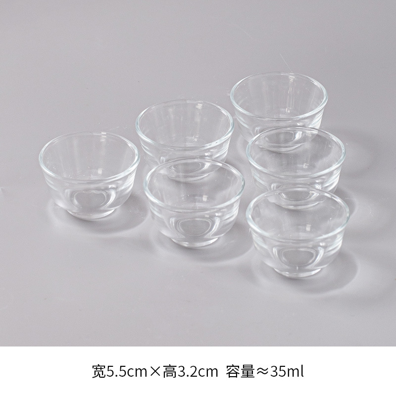 Ceramic tea cup, glass tea set, 6 pieces