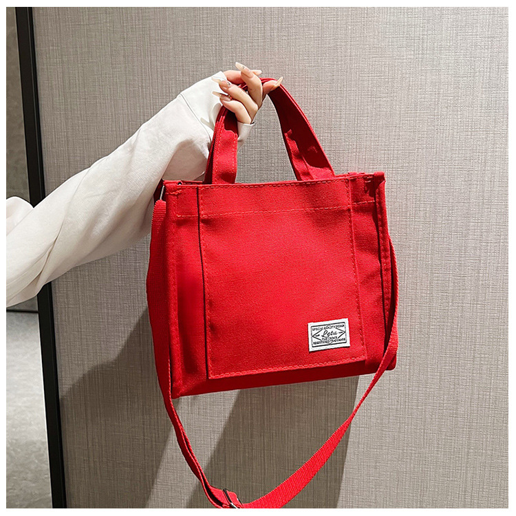 257g Weight Polyester Lining Material Sewing Thread Fashion Element Zipper Closure Type Single Shoulder Strap, Top Handle Strap Type Square Bag Bags Type Casual Occasion Canvas Material Solid Color Pattern All Seasons Season Women's Gender Streetwear Style Square Shape Women's Canvas Solid Color Streetwear Sewing Thread Square Zipper Square Bag 6